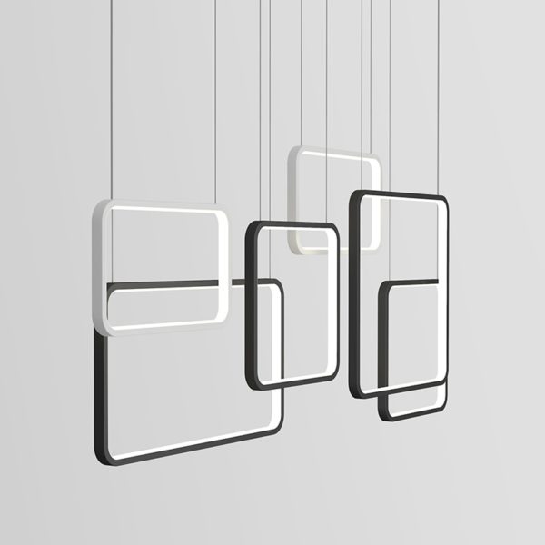 Postmodern Minimalist Chandelier Rectangular Pendant Lights