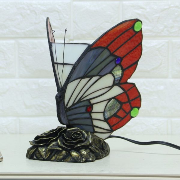 Staned Glass Butterfly Night Lamp Light