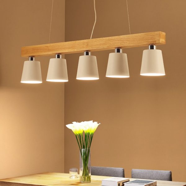 Postmodern Nordic Wooden Pendant Lamp Lights