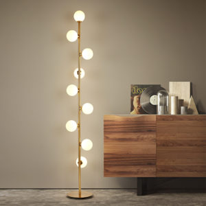 Postmodern Frosted Glass Standing Floor Lamp (9 Bulbs)