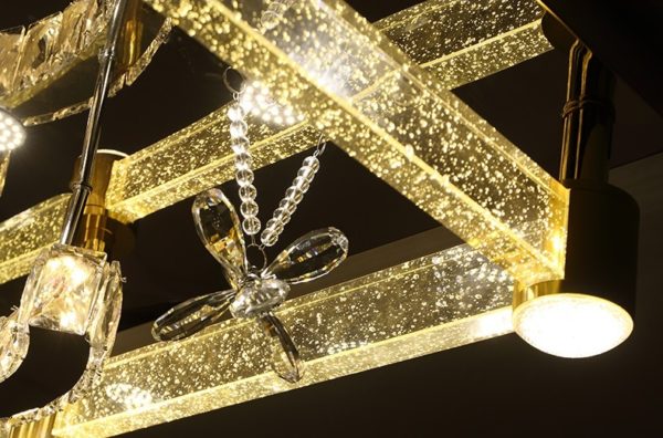 Diamond Finish Crystal LED Ceiling Lamp