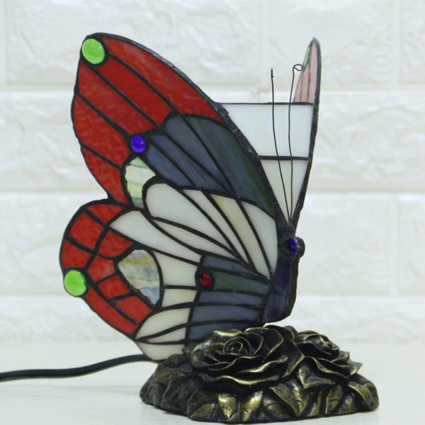 Staned Glass Butterfly Night Lamp Light