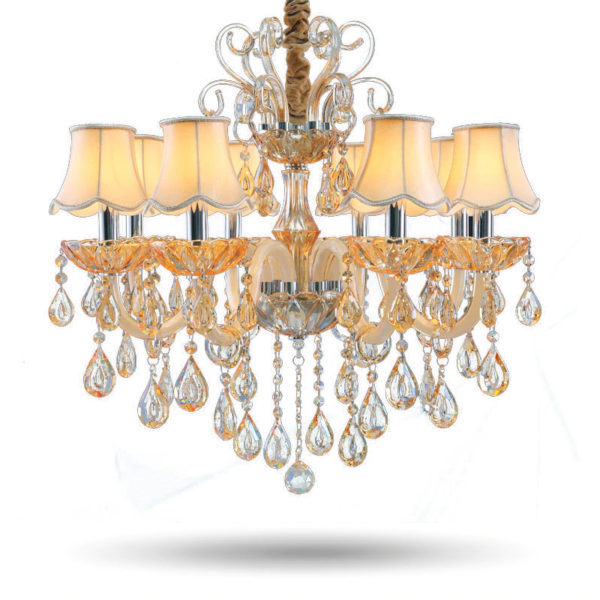 Luxury K9 Crystal Chandelier with Lampshades