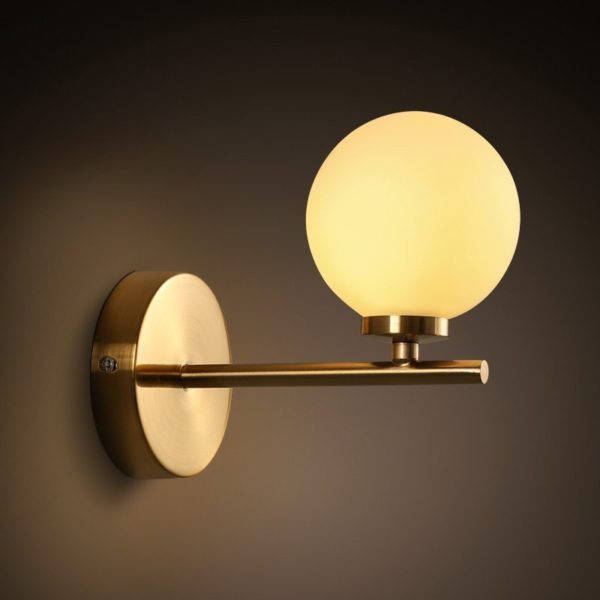 Minimalist Frosted Glass Sconce Wall Lamp Light
