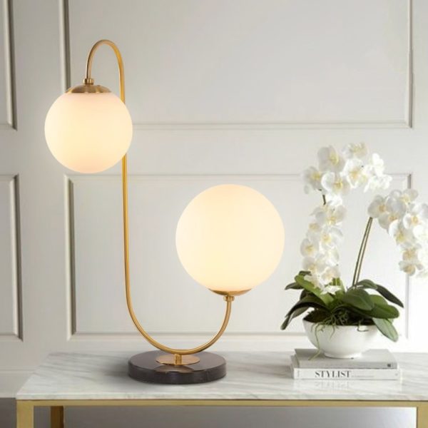 Minimalist Frosted Glass Ball Table Lamp Variations