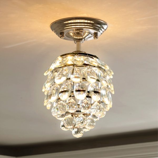 Simple LED Crystal Ceiling Light Fixture