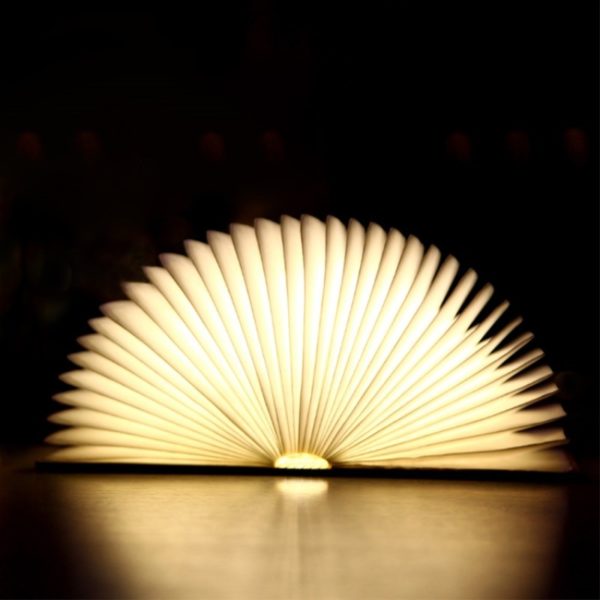 Portable Wooden Book Folding Night Light