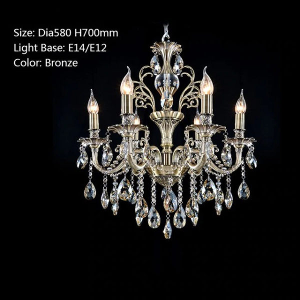 Luxury Crystal Lustre Bronze Chandelier